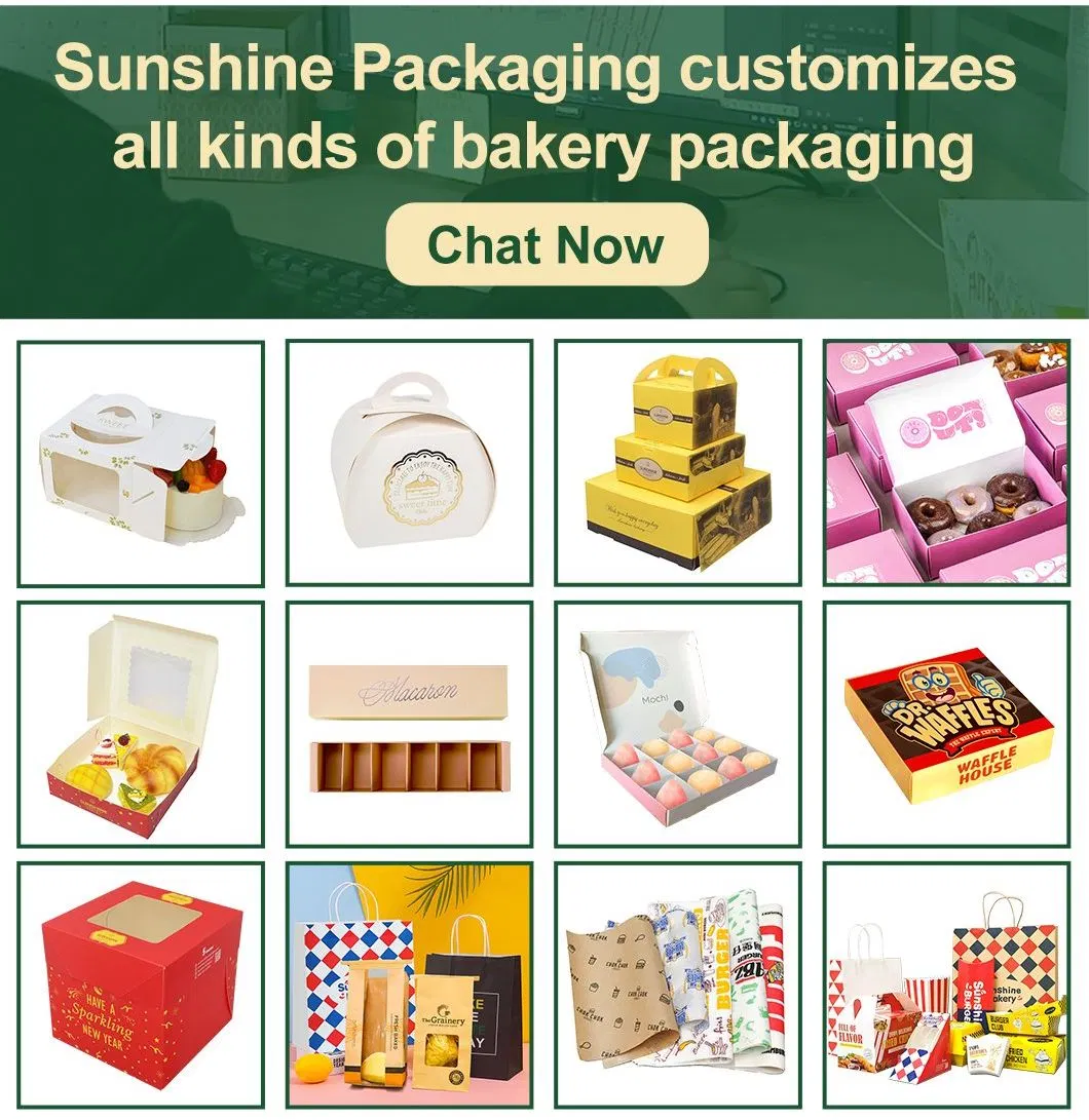 Custom Luxury Takeaway Food Printed Logo Doughnut Biscuit Sweet Pastry Dessert Donut Cookies Packaging Box