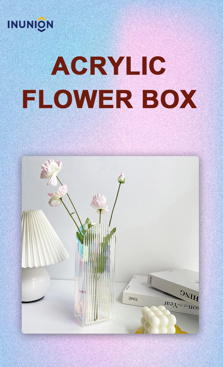 Clear Acrylic Flower Vase Decorative Box