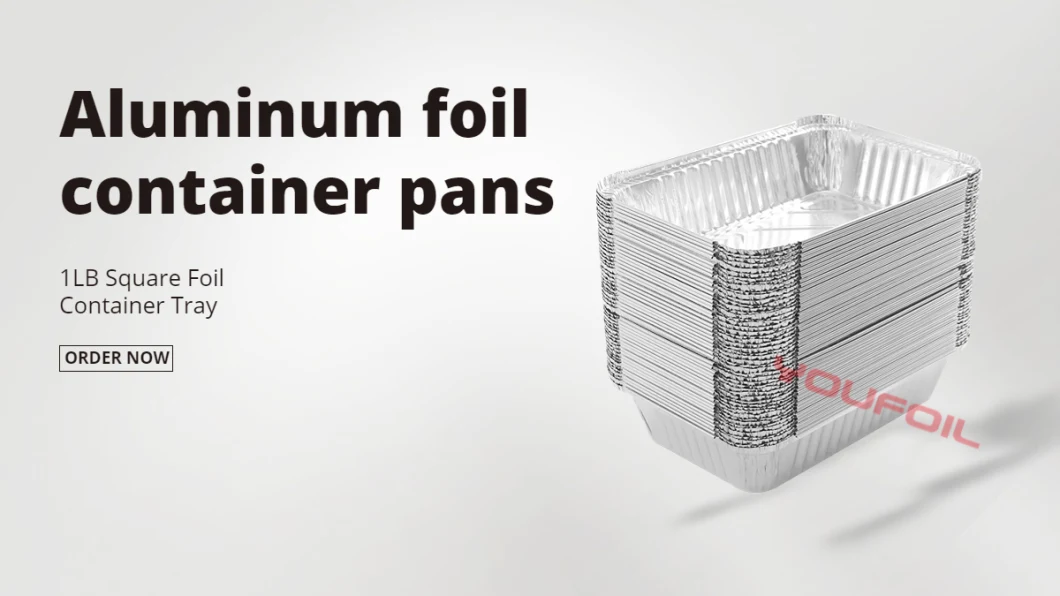 Microwaveable Safe Disposable Aluminum Foil Packaging Container