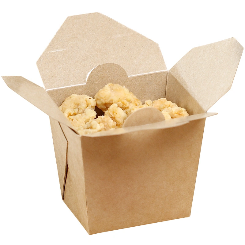 Kraft Paper Salad Lunch Food Box with Lid