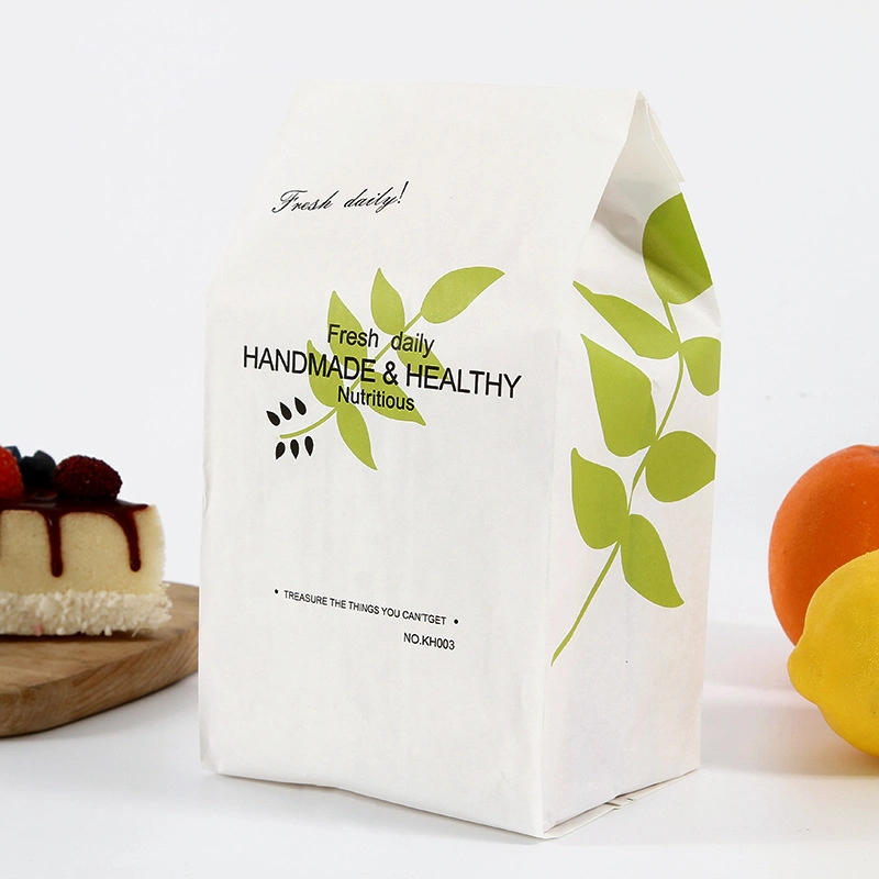 Custom Printed Brown Small Bakery Cookies Donut Toast Bag Food Grade Kraft Bread Packaging Sandwich Paper Bag
