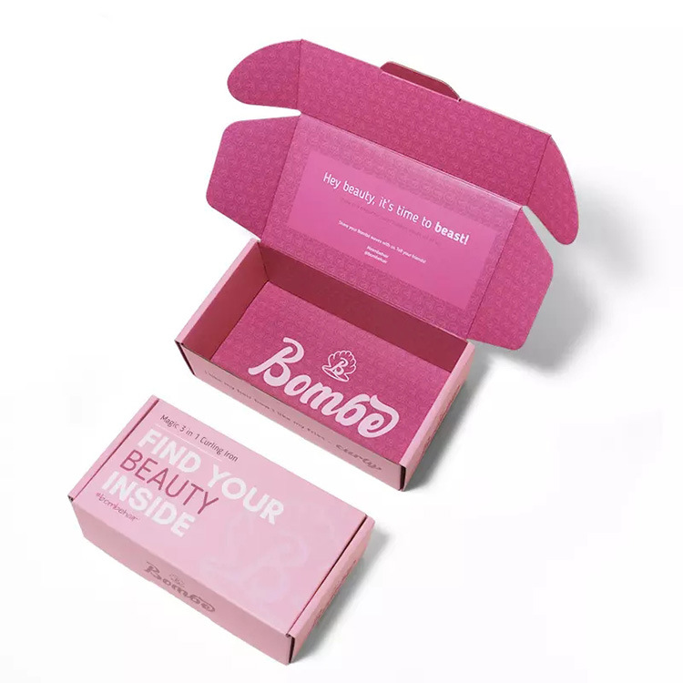 OEM Luxury Pink Airplane Corrugated Packaging Paper Box