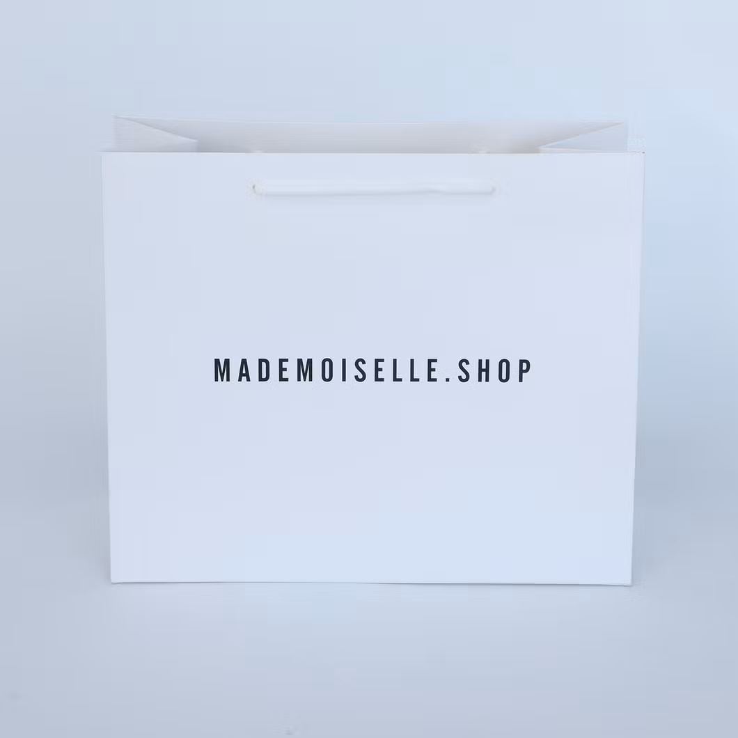 FSC Certificated China Factory Wholesale Luxury High Quality Custom PP Handle Paper Shopping Packaging Tote Gift Bags with Ribbon Closed Garment Bag