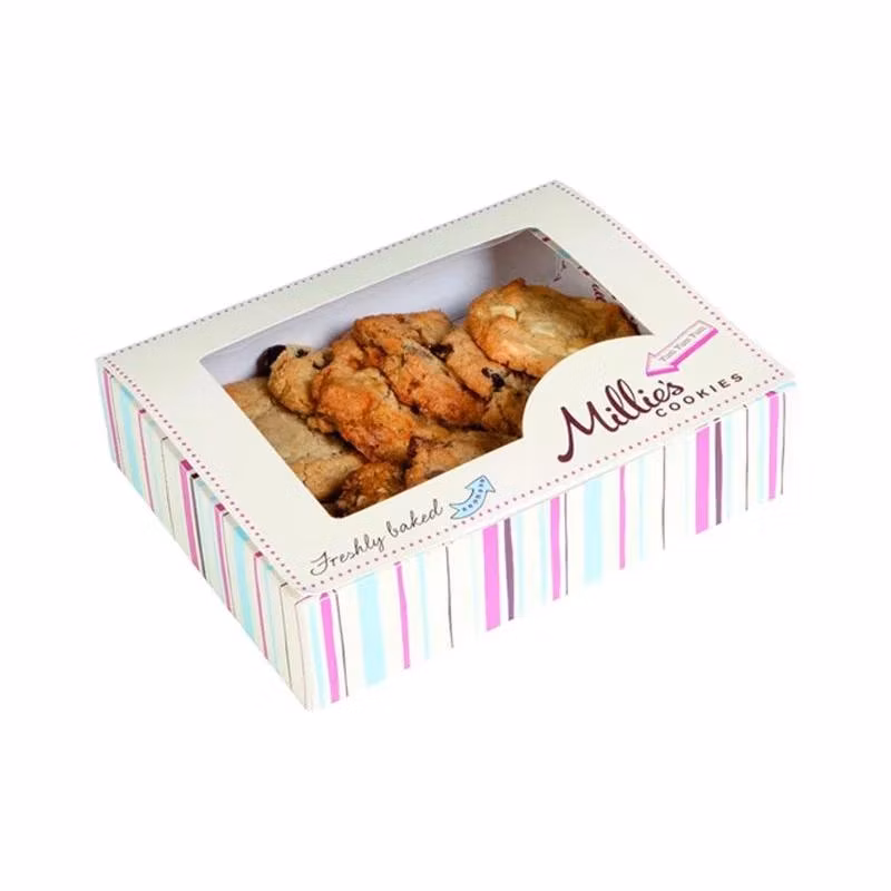 Custom Kraft Paper Box Cake Dessert Packaging Boxes with Window High-Quality Food Box