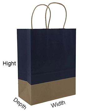 Small Flat Printed Kraft Paper Food Christmas Bags for Sale