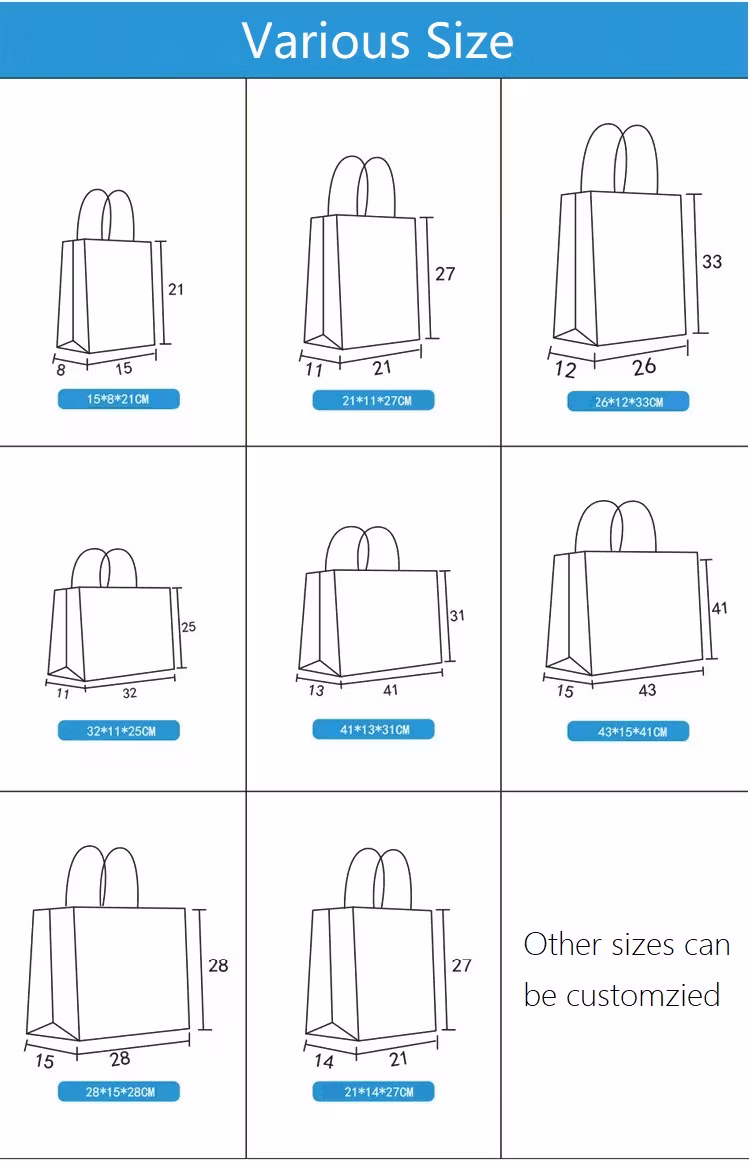 Colorful Kraft Paper Bags Brown/Red/Black/White Common Hot Sale Shopping Bags for Promotion