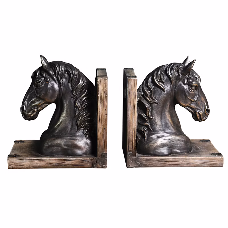 American Animal Bookend Decoration Office Home Study Model Room Resin Crafts