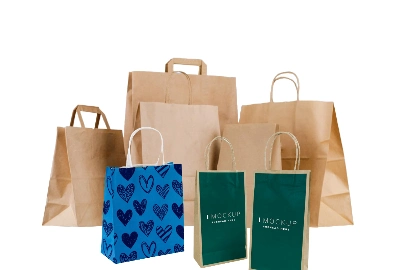 Small Gift Shopping Sos Paper Bag Without Handle Food Packaging Bag