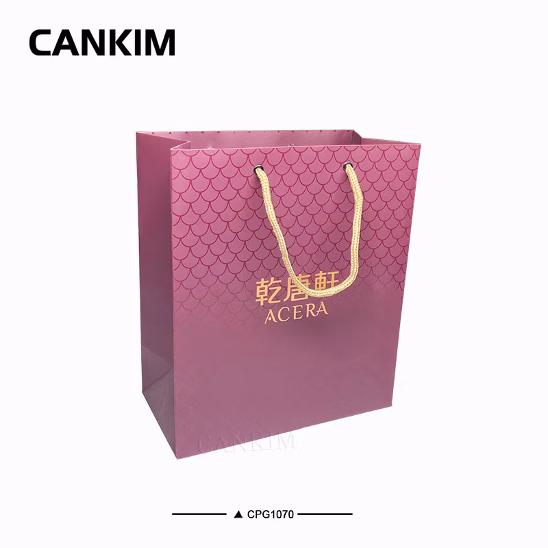 Cankim Custom Paper Bag with OEM Custom Paper Gift Bag Luxury Shopping Paper Bag Gift Bag Packaging Paper Bag with Ribbon