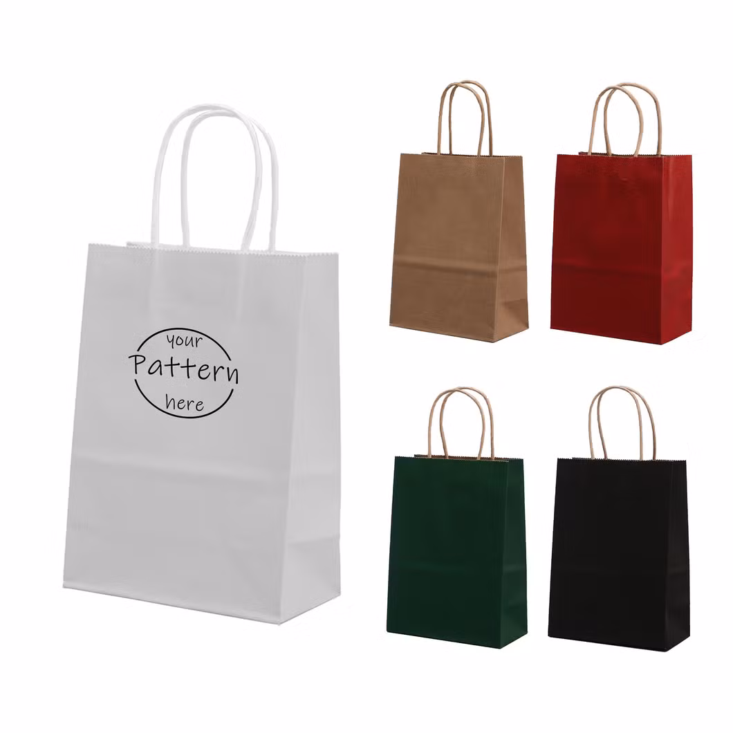 High-End Recyclable Art Paper Bags Customized Handles Packaging for Gift Kraft Paper Tote Shopping Bags