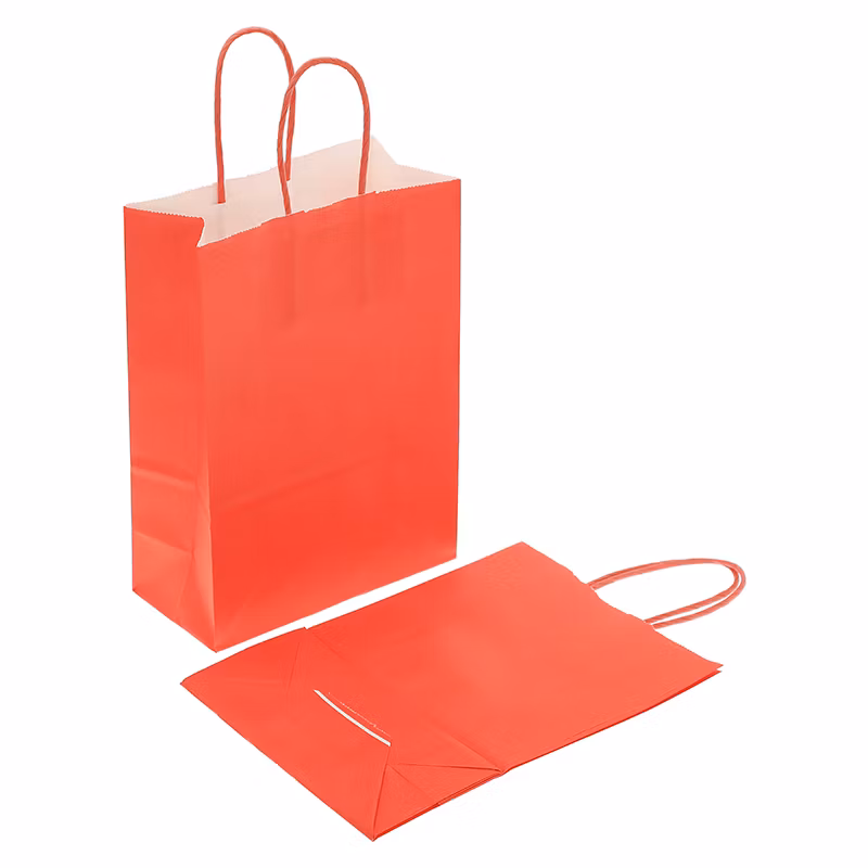 Manufacturer China Wholesale Handles Takeaway Biodegradable Multi-Color Shopping Kraft Paper Bags for Sale