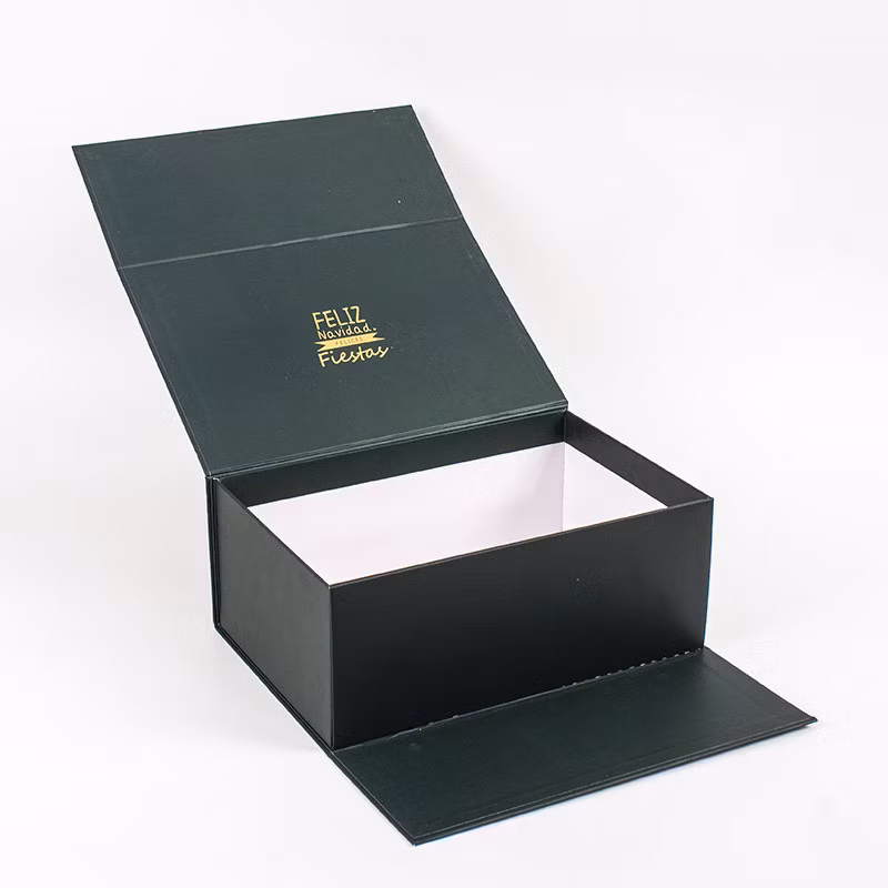 Custom Christmas Foldable Packaging Paper Box Collapsible Gift Boxes with Handle Automatic Production Machine Wholesale Foldable Storage Boxes