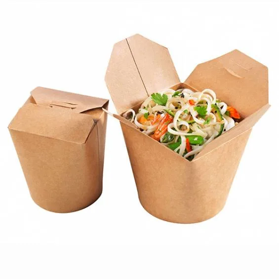 Biodegradable Paper Takeaway Takeout Fast Food Packaging Box Snack Food Containers Biodegradable Luch Packaging