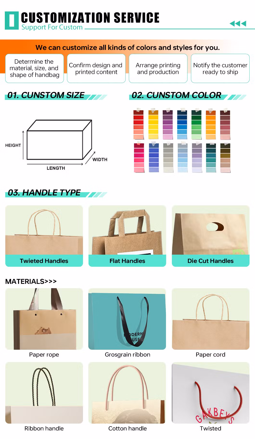 Cheap Brown White Kraft Paper Handbag for Takeout Portable Gift Shopping Custom Printed Logo on Paper Bag