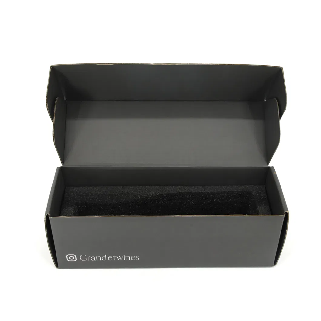 Black Gold Foil Stamp Tuck Top Box Kraft Wholesale Custom Printed Mailer Shipping Paper Corrugated Box Foldable