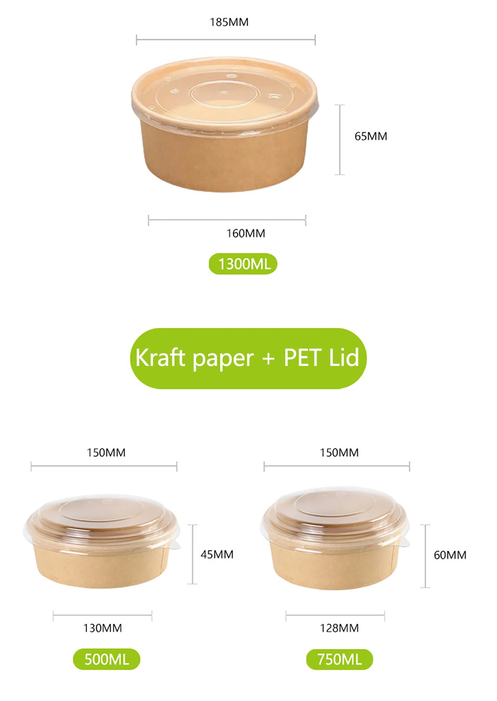 Eco-Friendly Degradable Kraft Paper Lunch Plate for Convenient and Sustainable Meals