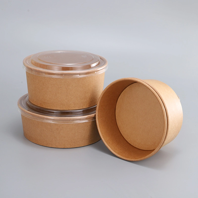 Factory Reday to Ship Disposable Takeaway Paper Bowl Logo Kraft Paper Bowl Food Container Box