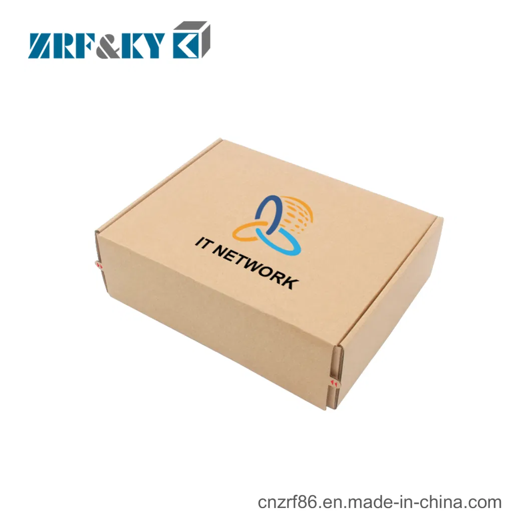 Custom Logo Printed Brown Kraft E Flute Corrugated Paper Mailer Box