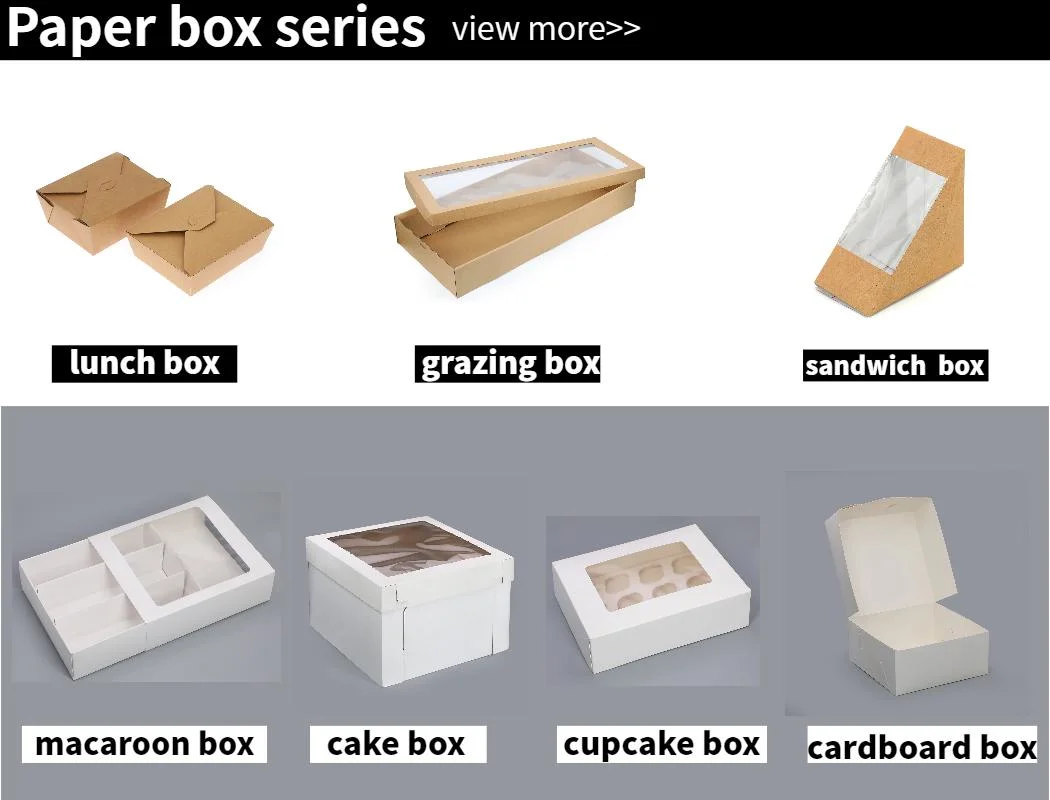 Disposable Food Container Grade Kraft Paperboard Cupcake Box