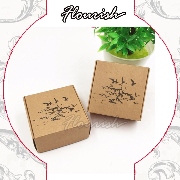 Easy Packing Custom Painting Kraft Paper Gift Packaging Box, China Wholesale Custom Logo Printing Paper Box