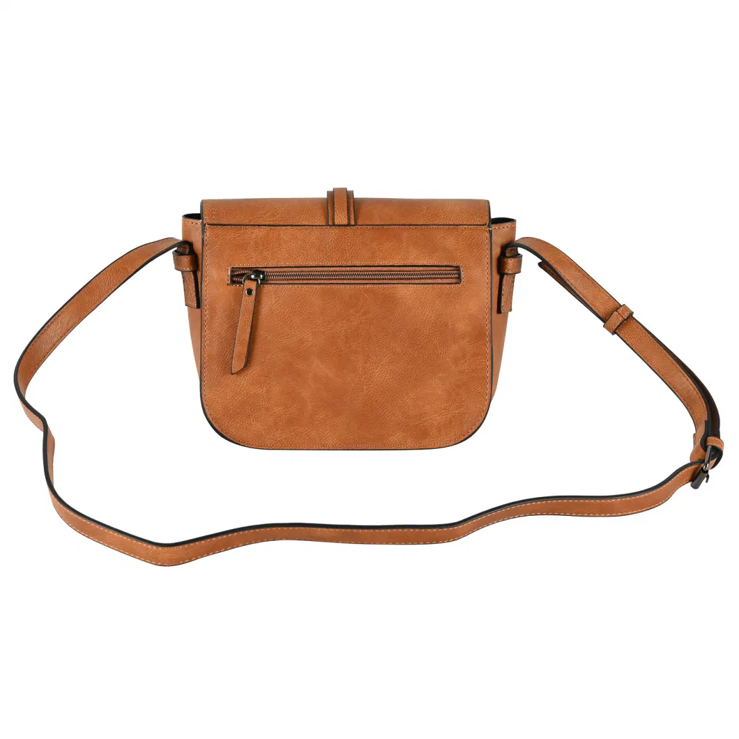 Women Brown Textured Casual Cling Bag Small Crossbody Bags for Women