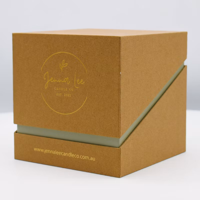 Candle Box Paper Packaging Jewelry Perfume Packing Rigid Cardboard with Black EVA