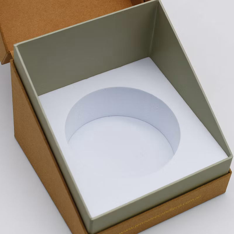 Candle Box Paper Packaging Jewelry Perfume Packing Rigid Cardboard with Black EVA