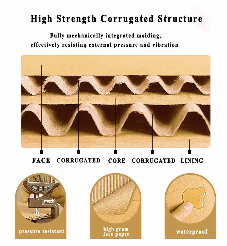 AA Level Recyclable High-Strength Kraft Corrugated Board to Make Paper Box