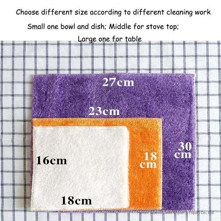 Topeco Soft Wipes Bamboo Fiber Cloth Dish Wash Cloths White Cleaning