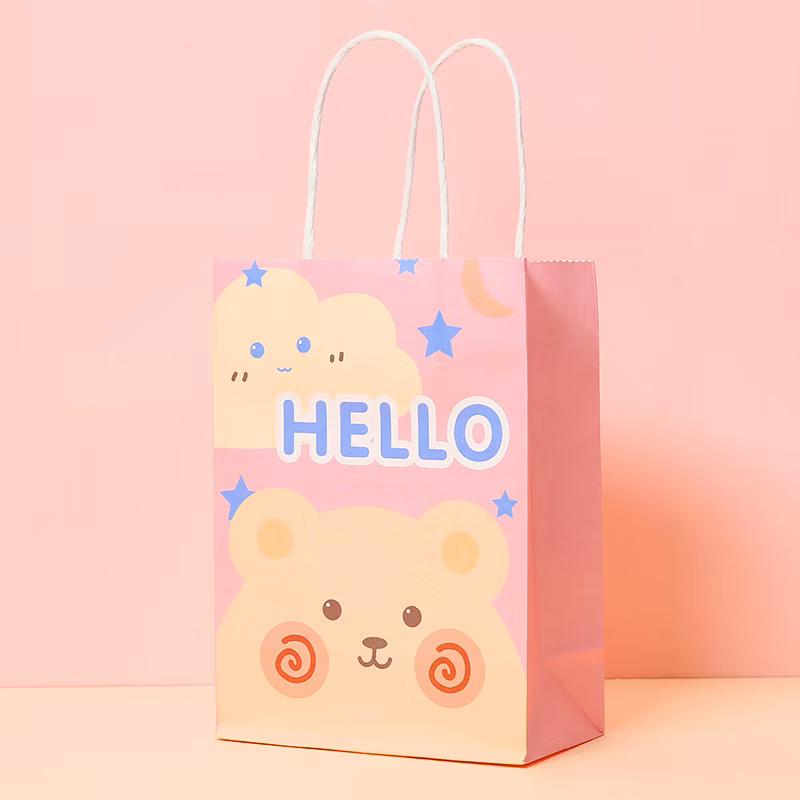 Colorful Kraft Paper Bags Brown/Red/Black/White Common Hot Sale Shopping Bags for Promotion