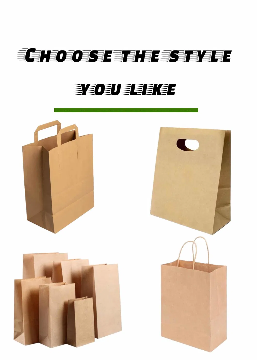 Custom Logo Small Gift Shopping Kraft Paper Bags