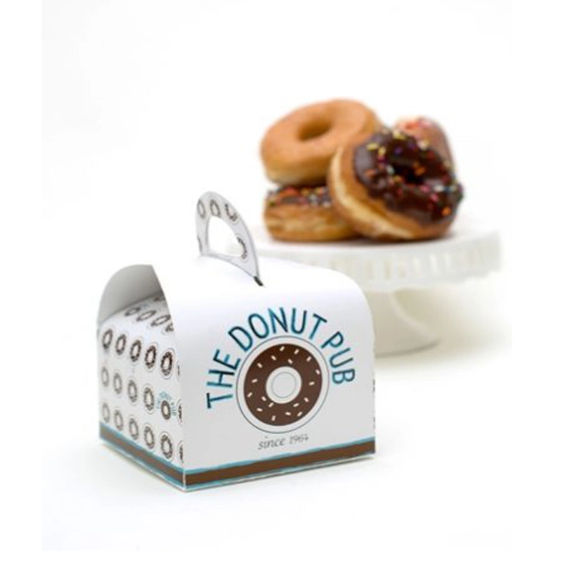 Custom Printing Cardboard Paper Foldable Packaging Candy Cake Cupcake Doughnut Boxes