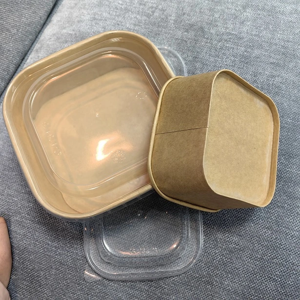 Biodegradable Black 5 Paper Compartment Take Lunch Food Box Away Container Takeaway Square Bento Craft