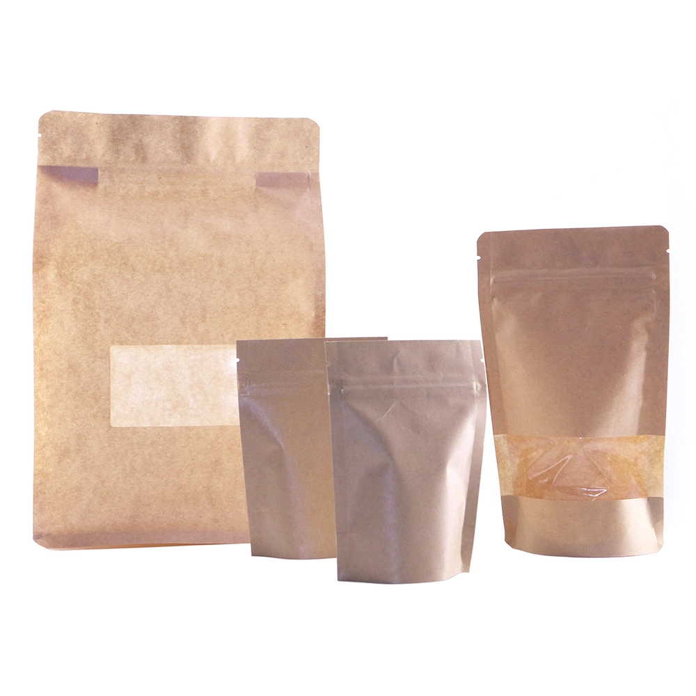 Candy / Pepper Salt Plastic Coffee Package Ziplock Zipper Window Plastic Packaging Stand up Bag Pouch Bag