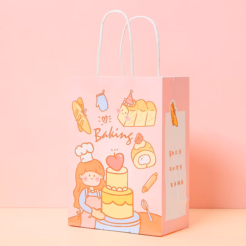 Colorful Kraft Paper Bags Brown/Red/Black/White Common Hot Sale Shopping Bags for Promotion
