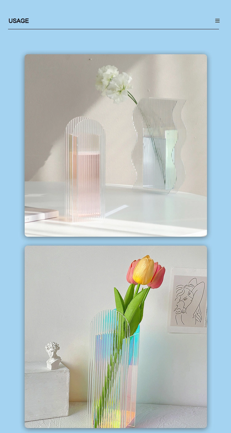 Clear Acrylic Flower Vase Decorative Box