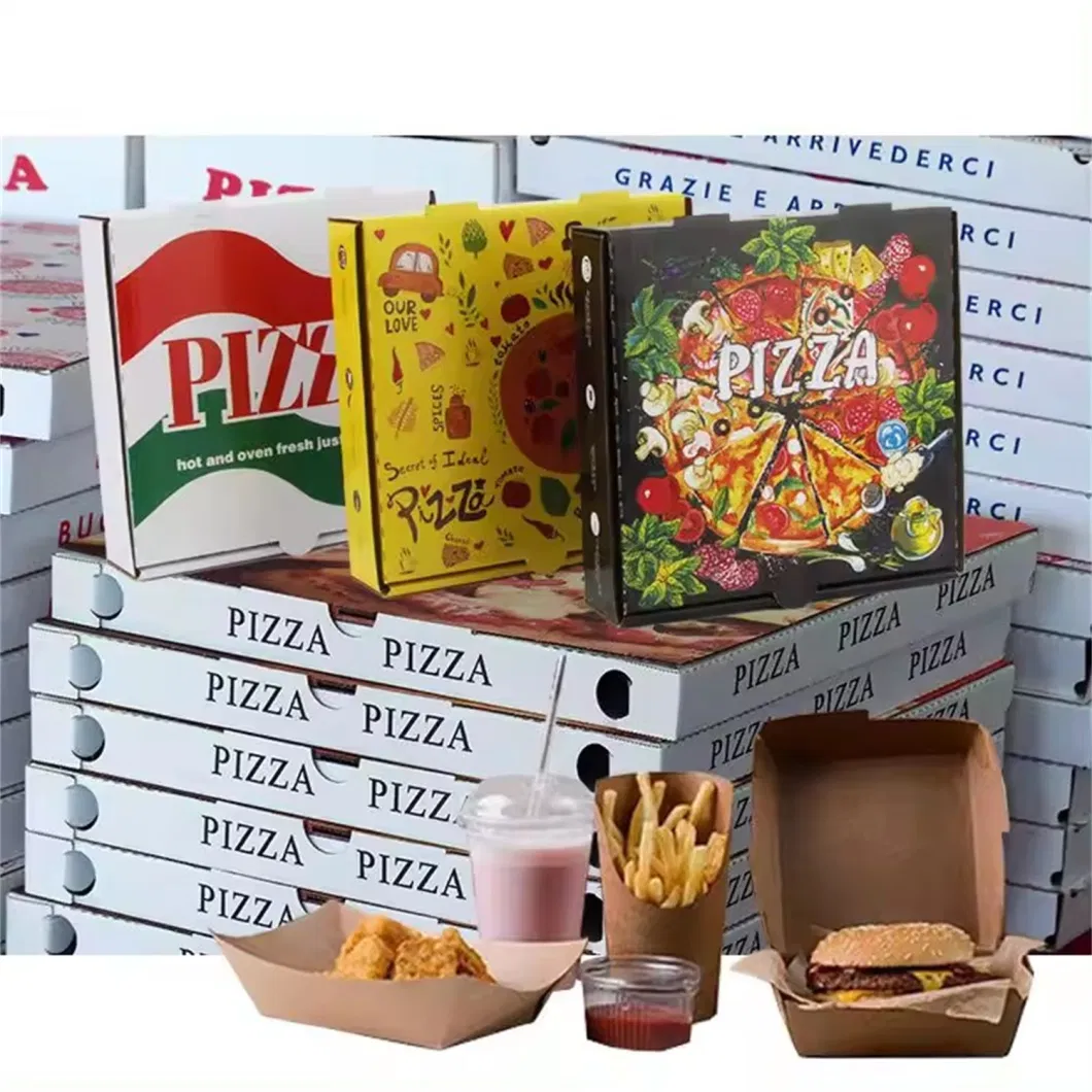 Free Sample Kraft Corrugated Octangle Shape Pizza Packaging Paper Corrugated Pizza Box