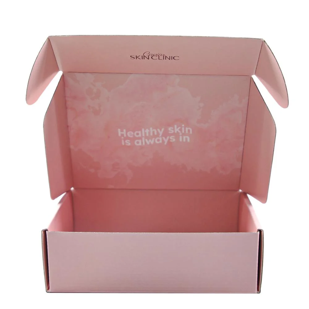 Custom Design Paper Packaging Restaurants Delivery Pink Postal Boxes