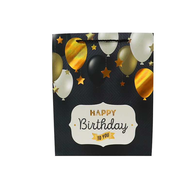 Custom Printed Happy Birthday Gift Wrap Shopping Small Paper Bags