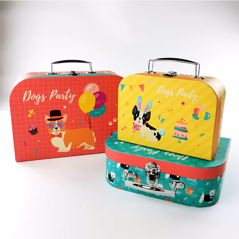 FSC BSCI Custom Full Color Printing Luxury Fashion Flat Toy Packing Foldable Cardboard Carton Paper Packaging Gift Present Shipping Storage Box with Handle