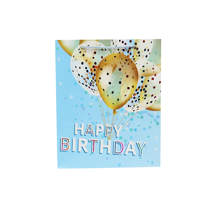 Custom Printed Happy Birthday Gift Wrap Shopping Small Paper Bags