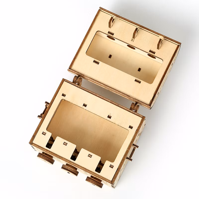 3D Wood Puzzle DIY Model Building Kit Treasure Box Creative Craft Gifts