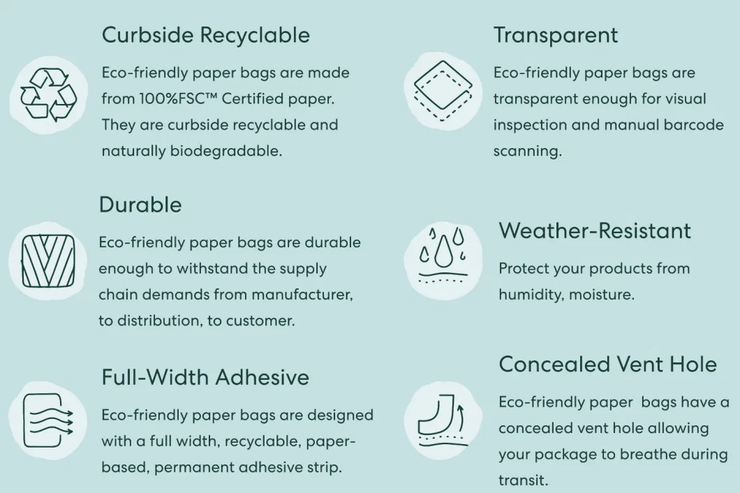 Fully Recyclable Water Resistant Self-Seal White Small Waxed Envelopes Glassine Clothing Paper Bag