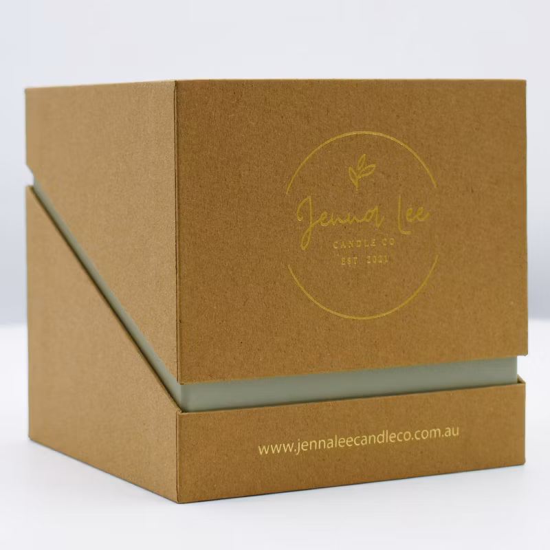 Candle Box Paper Packaging Jewelry Perfume Packing Rigid Cardboard with Black EVA