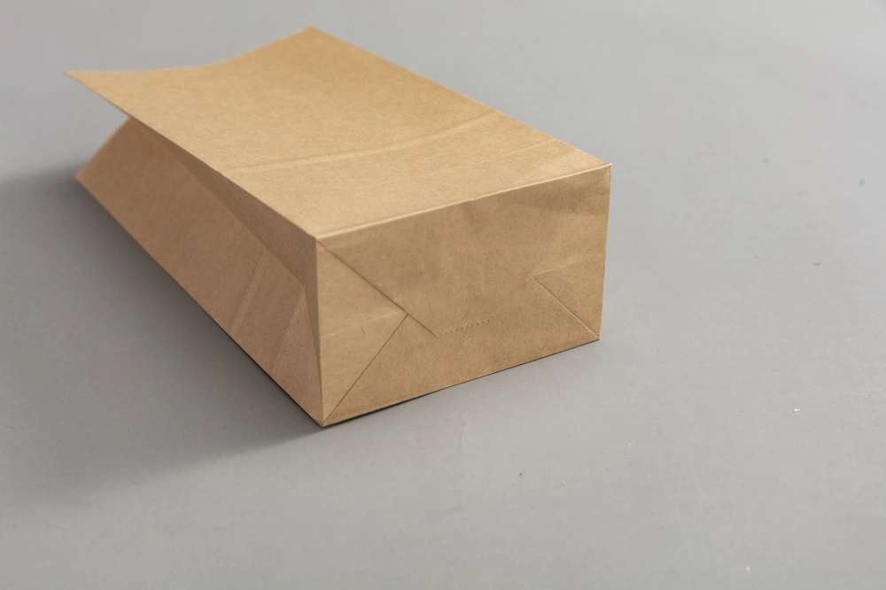 Natural Brown Block Bottom Bread Pastry Paper Gift Bags