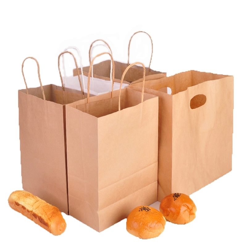 Large Brown Kraft Paper Shopping Bags with Twisted Paper Handle