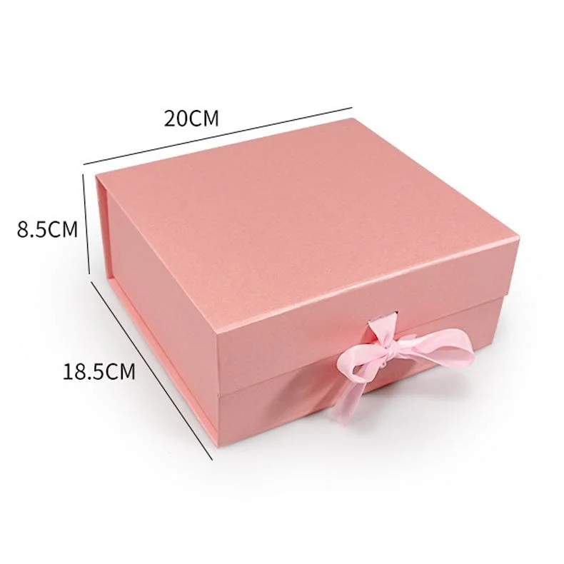 Rigid Paper Tote Portable Flip Folding Clothing Shoes Box with Magnetic Lid