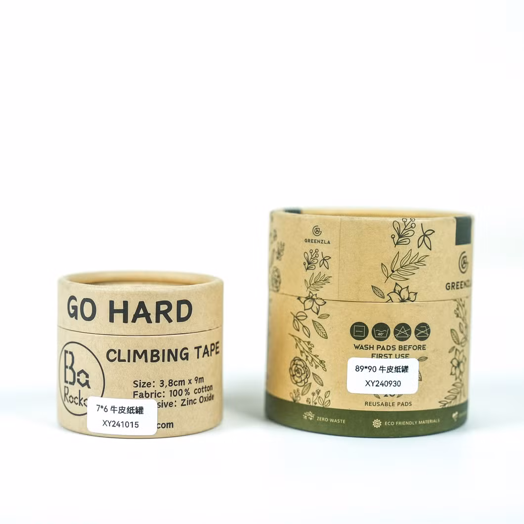 Craft Paper Packaging Box Coffee Tea Packaging Cylinder Box Tube Food Round Cylinder Cardboard