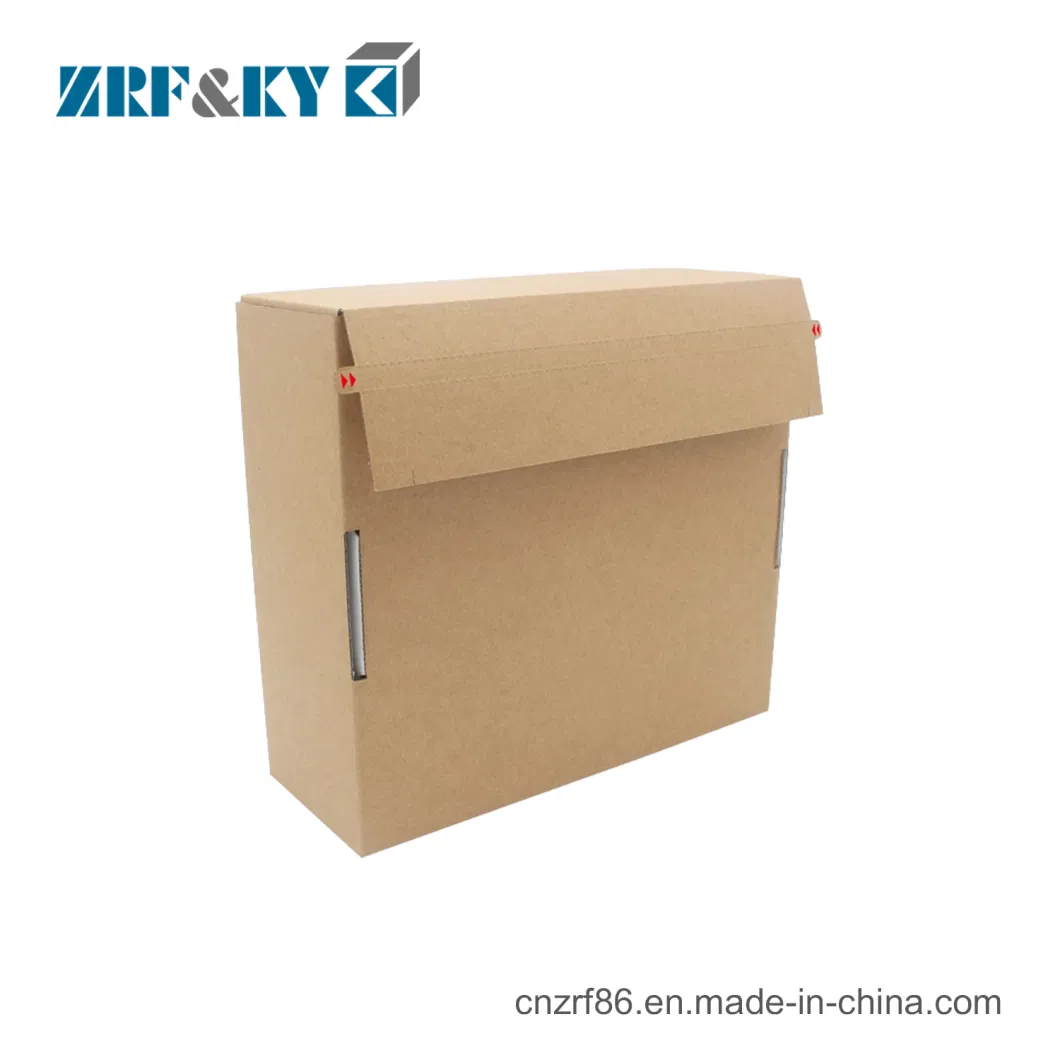 Custom Logo Printed Brown Kraft E Flute Corrugated Paper Mailer Box