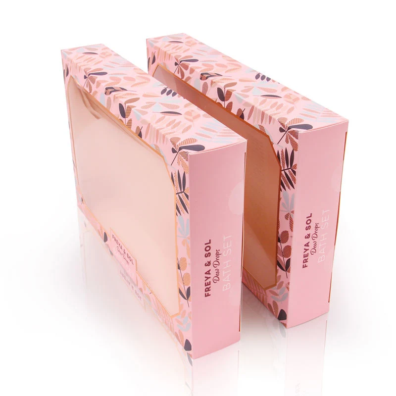 Custom Recycle Kraft Paper Cake Box for Bakery Cake Cupcake Packaging with Plastic Clear Windows